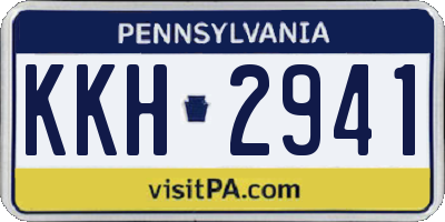 PA license plate KKH2941