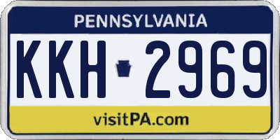 PA license plate KKH2969