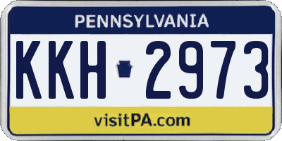 PA license plate KKH2973