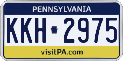 PA license plate KKH2975
