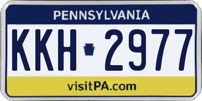 PA license plate KKH2977