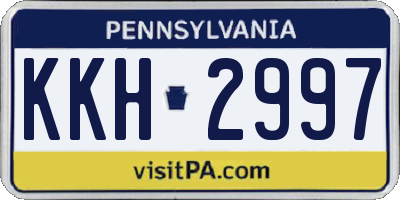 PA license plate KKH2997
