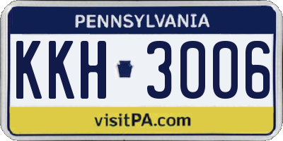 PA license plate KKH3006