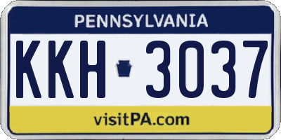 PA license plate KKH3037