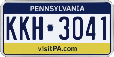 PA license plate KKH3041
