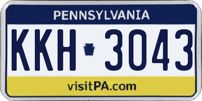 PA license plate KKH3043