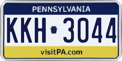 PA license plate KKH3044