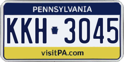 PA license plate KKH3045