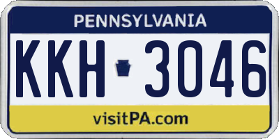 PA license plate KKH3046