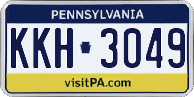PA license plate KKH3049