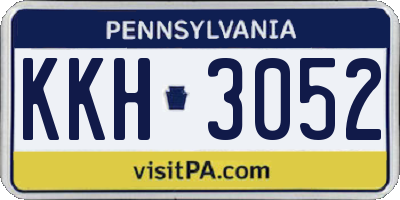 PA license plate KKH3052