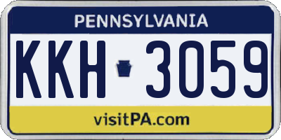 PA license plate KKH3059
