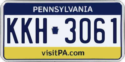 PA license plate KKH3061