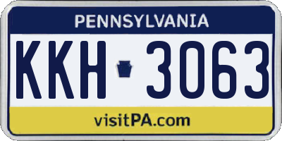 PA license plate KKH3063