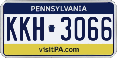 PA license plate KKH3066