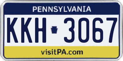 PA license plate KKH3067
