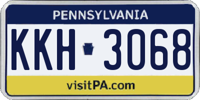 PA license plate KKH3068