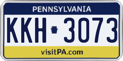 PA license plate KKH3073