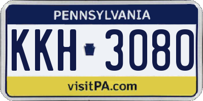 PA license plate KKH3080