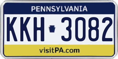 PA license plate KKH3082
