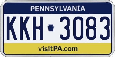PA license plate KKH3083
