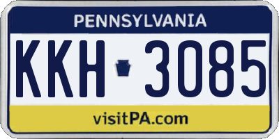 PA license plate KKH3085
