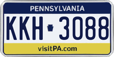 PA license plate KKH3088