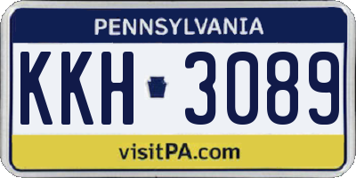 PA license plate KKH3089