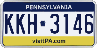 PA license plate KKH3146
