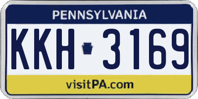 PA license plate KKH3169