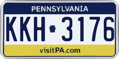PA license plate KKH3176