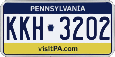 PA license plate KKH3202