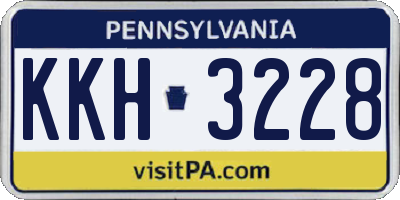 PA license plate KKH3228