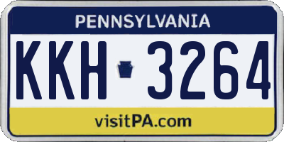 PA license plate KKH3264