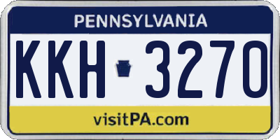 PA license plate KKH3270