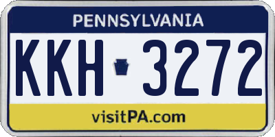 PA license plate KKH3272