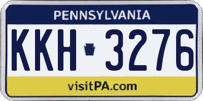 PA license plate KKH3276