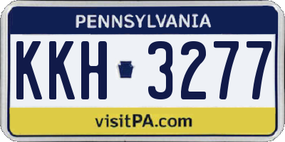 PA license plate KKH3277