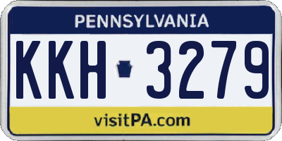 PA license plate KKH3279