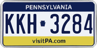 PA license plate KKH3284