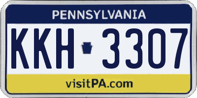 PA license plate KKH3307