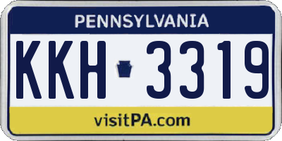 PA license plate KKH3319