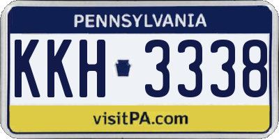 PA license plate KKH3338