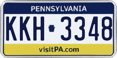 PA license plate KKH3348