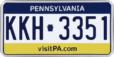 PA license plate KKH3351