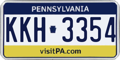 PA license plate KKH3354