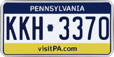 PA license plate KKH3370