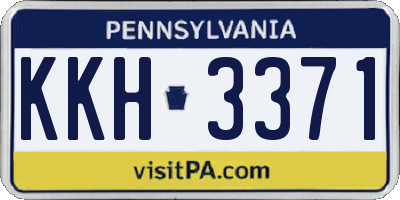 PA license plate KKH3371