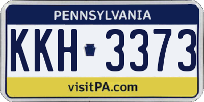 PA license plate KKH3373