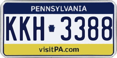 PA license plate KKH3388